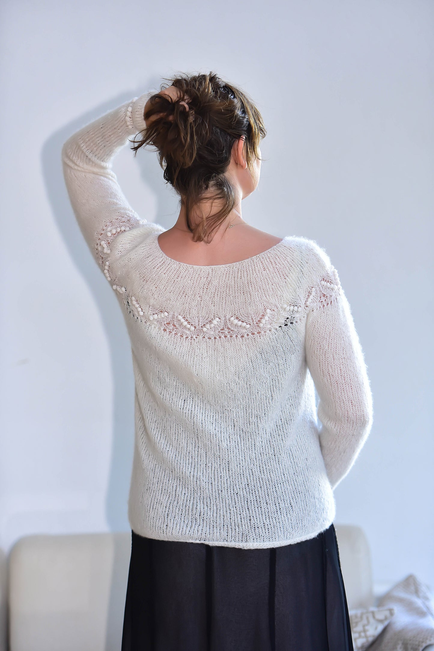 PDF knitting pattern GIRL WITH A PEARL SWEATER (EN+DE+JP)