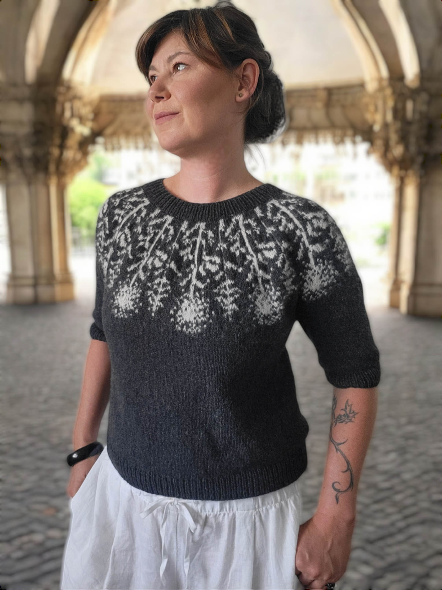 PDF knitting pattern PUSTEBLUMEN SWEATER (EN+DE+FR)