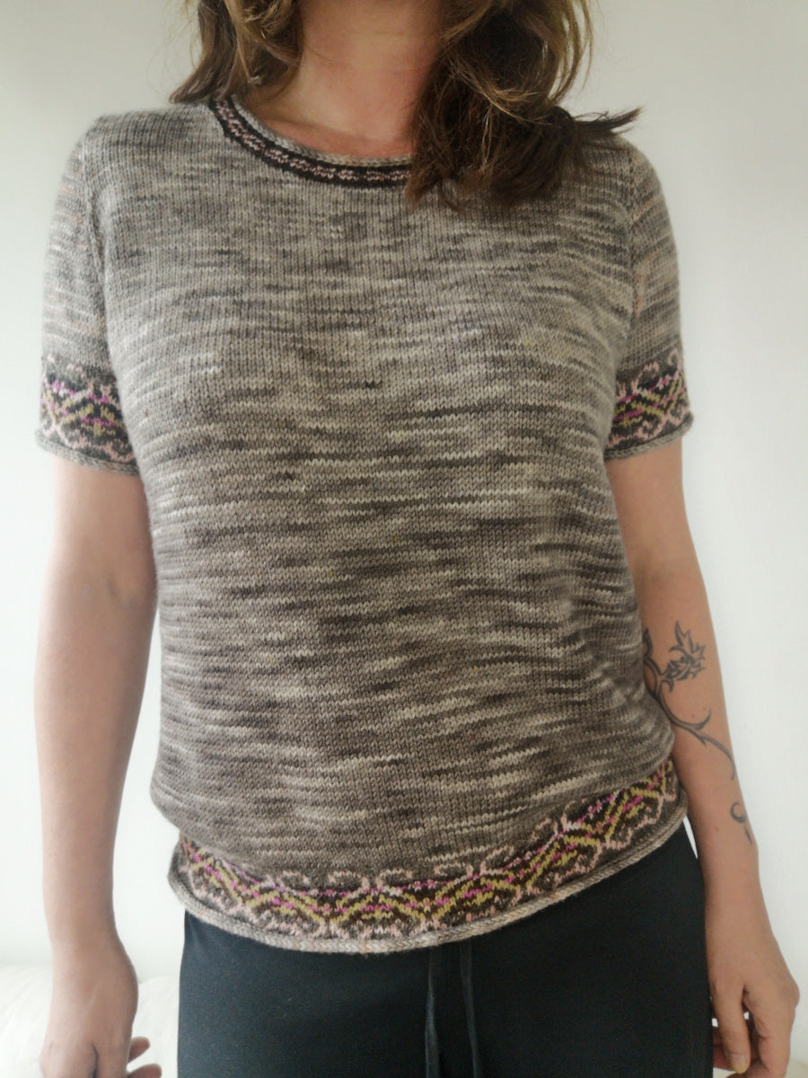 PDF knitting pattern GARLAND TEE TOP